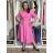 Women's Long Sleeve Belted Shirt Dress (S/M ONE SIZE) ITALIAN FASHION IMPSH24210151