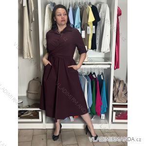 Women's Long Sleeve Belted Shirt Dress (S/M ONE SIZE) ITALIAN FASHION IMPSH24210151