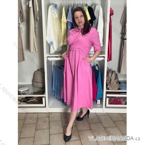 Women's Long Sleeve Belted Shirt Dress (S/M ONE SIZE) ITALIAN FASHION IMPSH24210151