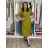 Women's Long Sleeve Belted Shirt Dress (S/M ONE SIZE) ITALIAN FASHION IMPSH24210151 M/L/XL olive green