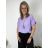 Short Sleeve Shirt Dress women (uni L-2XL) ITALIAN MODA IMS20002  purple