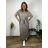 Long elegant summer dress with belt, short sleeves, women's oversized (46/48/50 ONE SIZE) ITALIAN FASHION IM426175