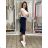 Summer dress oval short sleeve women's oversized (50/52/54 ONE SIZE) ITALIAN FASHION IM425011