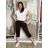 Summer dress oval short sleeve women's oversized (50/52/54 ONE SIZE) ITALIAN FASHION IM425011