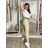 Women's Summer Long Harem Pants (42/44/46 ONE SIZE) ITALIAN FASHION IM424361 S / M / L beige