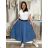 Women's Long Sleeve Shirt Dress (S/M ONE SIZE) ITALIAN FASHION IMWD232607 S / M / L Light blue