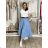 Women's Long Sleeve Shirt Dress (S/M ONE SIZE) ITALIAN FASHION IMWD232607 S / M / L Light blue