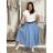 Women's Long Sleeve Shirt Dress (S/M ONE SIZE) ITALIAN FASHION IMWD232607 S / M / L Light blue