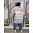 Summer dress oval short sleeve women's oversized (50/52/54 ONE SIZE) ITALIAN FASHION IM425011 54/56/58 purple