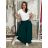 Women's Summer Long Harem Pants (42/44/46 ONE SIZE) ITALIAN FASHION IM424361 zelená smaragdová S / M