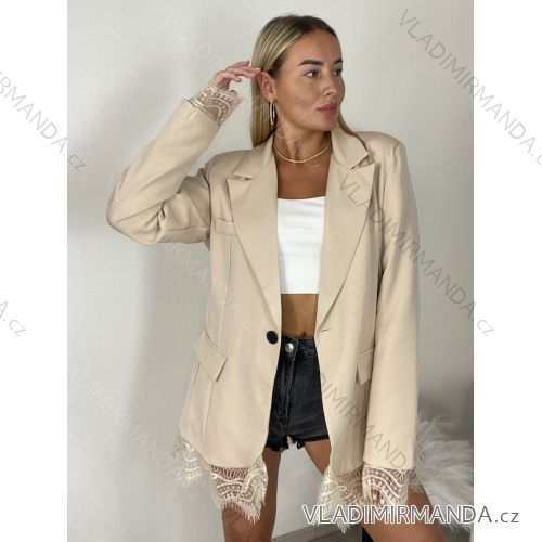 Women's long sleeve jacket (S/M ONE SIZE) ITALIAN FASHION IMPDY23MDUE991838 S / M / L beige