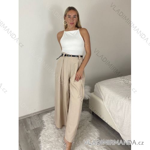 Women's Long Pants (S/M ONE SIZE) ITALIAN FASHION IMPDY23LC5918 S / M / L beige