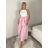 Women's long skirt (S/M ONE SIZE) ITALIAN FASHION IMPDY23LC5881 S / M / L růžová světlá
