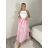 Women's long skirt (S/M ONE SIZE) ITALIAN FASHION IMPDY23LC5881 S / M / L růžová světlá