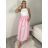 Women's long skirt (S/M ONE SIZE) ITALIAN FASHION IMPDY23LC5881 S / M / L růžová světlá