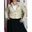Women's denim jeans jacket MOON (L-4XL) MOON GIRL MOG26GYD2608P/DUR beige 3XL