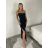 Women's Sleeveless Summer Dress (S/M ONE SIZE) ITALIAN FASHION IMPLP2360510080 S / M black