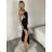 Women's Sleeveless Summer Dress (S/M ONE SIZE) ITALIAN FASHION IMPLP2360510080 S / M black