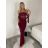 Women's long strapless party dress (S/M/L ONE SIZE) ITALIAN FASHION IMPLP2365360011A S / M wine