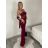 Women's long strapless party dress (S/M/L ONE SIZE) ITALIAN FASHION IMPLP2365360011A S / M wine