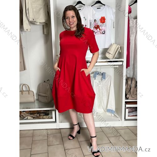 Women's stretch pants (S/M/L ONE SIZE) ITALIAN FASHION IM525STELA S / M / L red