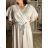 Women's Long Sleeve Shirt Dress (S/M ONE SIZE) ITALIAN FASHION IMWGM23447 M/L/XL beige