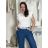 Dress with 3/4-sleeve ladies pocket (uni sl) ITALIAN Fashion IM3181746 S / M / L white