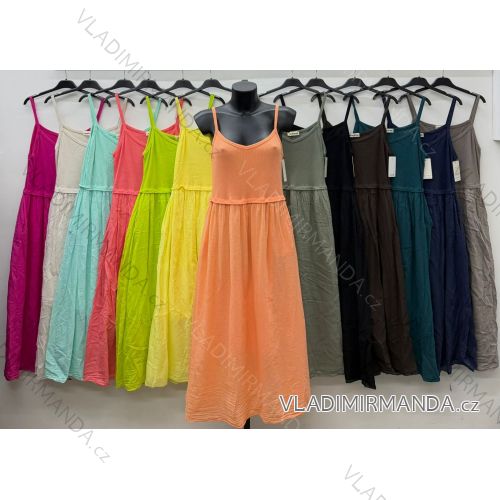 Summer dress oval short sleeve women's oversized (50/52/54 ONE SIZE) ITALIAN FASHION IM425011
