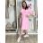 Women's Long Sleeve Shirt Dress (S/M ONE SIZE) ITALIAN FASHION IMWGM23447  white