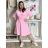 Women's Long Sleeve Shirt Dress (S/M ONE SIZE) ITALIAN FASHION IMWGM23447  white