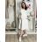Women's Long Sleeve Shirt Dress (S/M ONE SIZE) ITALIAN FASHION IMWGM23447  white