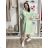 Women's Long Sleeve Shirt Dress (S/M ONE SIZE) ITALIAN FASHION IMWGM23447  white