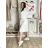 Women's Long Sleeve Shirt Dress (S/M ONE SIZE) ITALIAN FASHION IMWGM23447  white