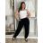 Summer dress oval short sleeve women's oversized (50/52/54 ONE SIZE) ITALIAN FASHION IM425011 S / M / L dark blue
