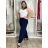 Summer dress oval short sleeve women's oversized (50/52/54 ONE SIZE) ITALIAN FASHION IM425011 S / M / L dark blue