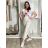 Summer dress oval short sleeve women's oversized (50/52/54 ONE SIZE) ITALIAN FASHION IM425011
