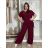 Women's Summer Tunic and Pants Set (S/M/L ONE SIZE) ITALIAN FASHION IM424200/DU - Petrol Blue - M/L