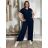 Women's summer tunic and pants set (S/M/L ONE SIZE) ITALIAN FASHION IM424200/DU M/L/XL dark blue