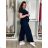 Women's summer tunic and pants set (S/M/L ONE SIZE) ITALIAN FASHION IM424200/DU M/L/XL dark blue