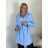 Women's Oversize Long Sleeve Extended Shirt (S/M ONE SIZE) ITALIAN FASHION IMPLI2234690