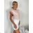 Dress with 3/4-sleeve ladies pocket (uni sl) ITALIAN Fashion IM3181746 S / M / L white