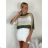Women's long sleeve knitted sweater (S/M/L ONE SIZE) IMM24M8096 S / M / L beige