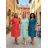 Summer dress oval short sleeve women's oversized (50/52/54 ONE SIZE) ITALIAN FASHION IM425011