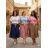 Summer dress oval short sleeve women's oversized (50/52/54 ONE SIZE) ITALIAN FASHION IM425011