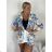 Buttoned Dress with Buttoned Ladies (uni s-m) ITALIAN FASHION IMWA20332 S / M / L blue