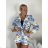 Buttoned Dress with Buttoned Ladies (uni s-m) ITALIAN FASHION IMWA20332 S / M / L blue