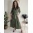 Women's Long Sleeve Belted Shirt Dress (S/M ONE SIZE) ITALIAN FASHION IMPSH24210151