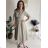 Women's Long Sleeve Belted Shirt Dress (S/M ONE SIZE) ITALIAN FASHION IMPSH24210151