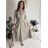 Women's Long Sleeve Belted Shirt Dress (S/M ONE SIZE) ITALIAN FASHION IMPSH24210151