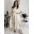 Women's Long Sleeve Belted Shirt Dress (S/M ONE SIZE) ITALIAN FASHION IMPSH24210151